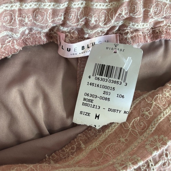 NWT Windsor Floral Dusty Rose Pink Shorts Women Sz Med Boho Beach Stretch Waist - Picture 7 of 7